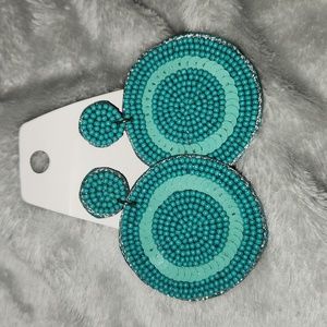 Turquoise beaded earrings